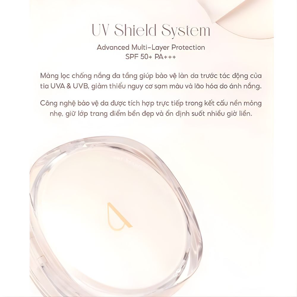 Ảnh 9 của Cushion Aperire Day Dream Cover, Sheer Breeze SPF50+/PA++++ Phấn Nước Chống Nắng Che Phủ Hoàn Hảo