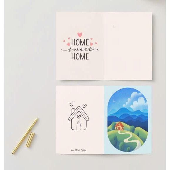 Home sweet home card - Thiệp tân gia - Happy new home card