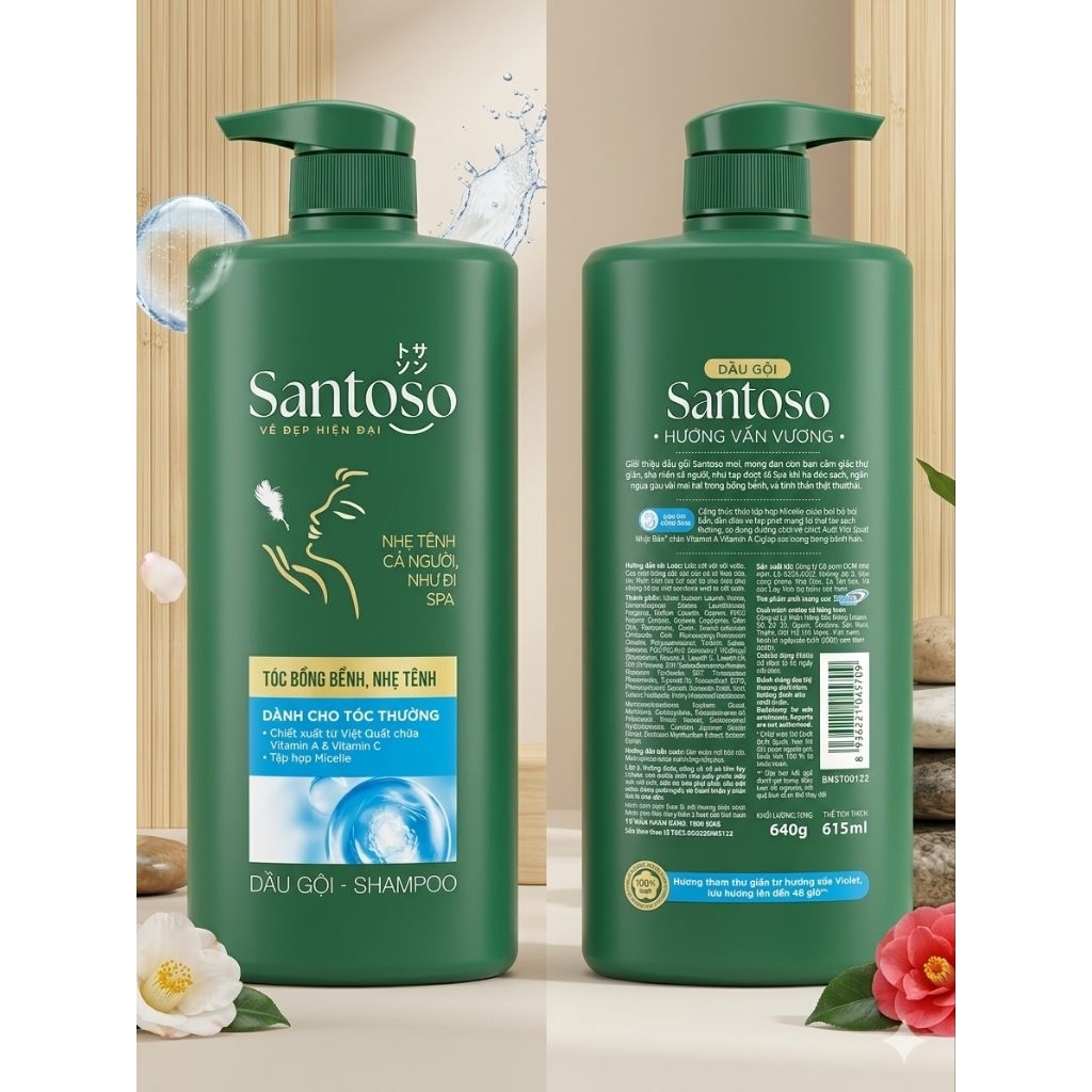 Santoso dầu gội hương vấn vương 640g