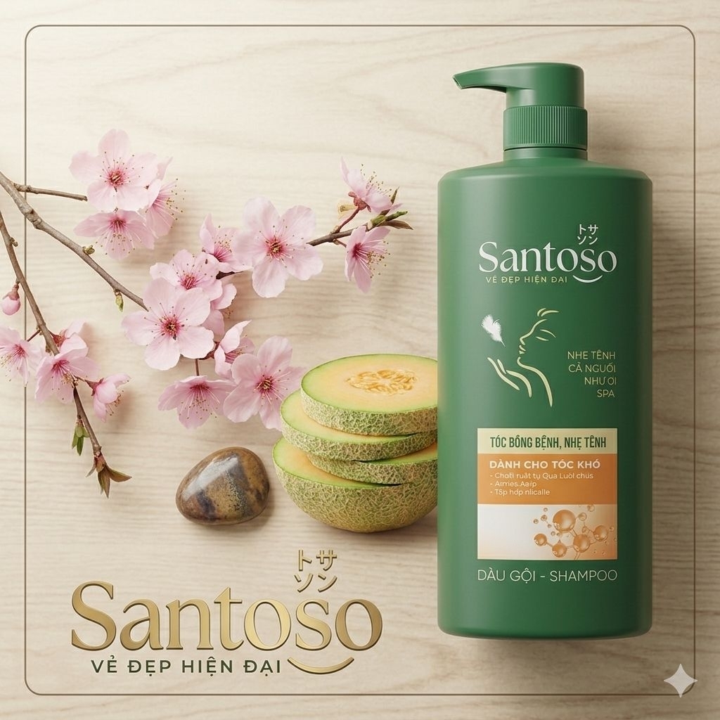 Santoso dầu gội hương tươi mát 640g
