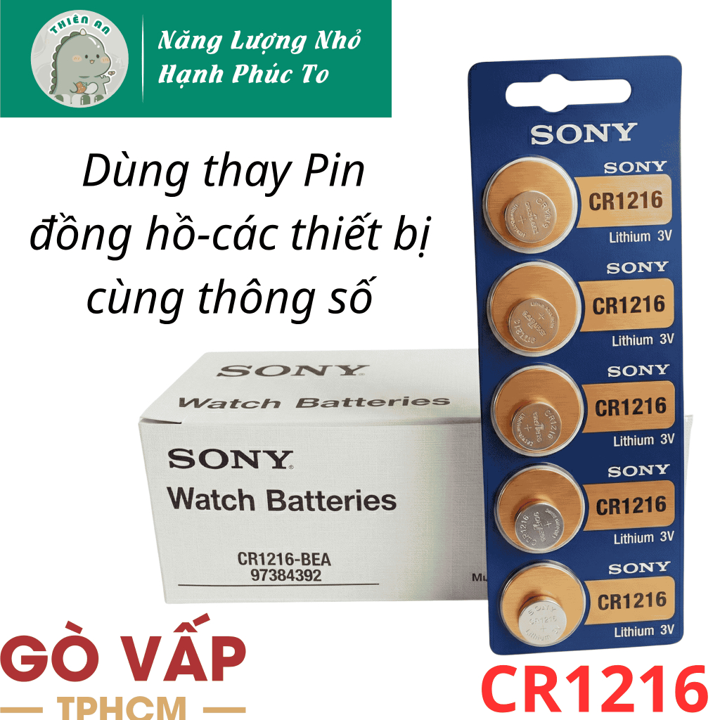 Viên Pin CR1216 1216 Sony - Hàng Chính hãng