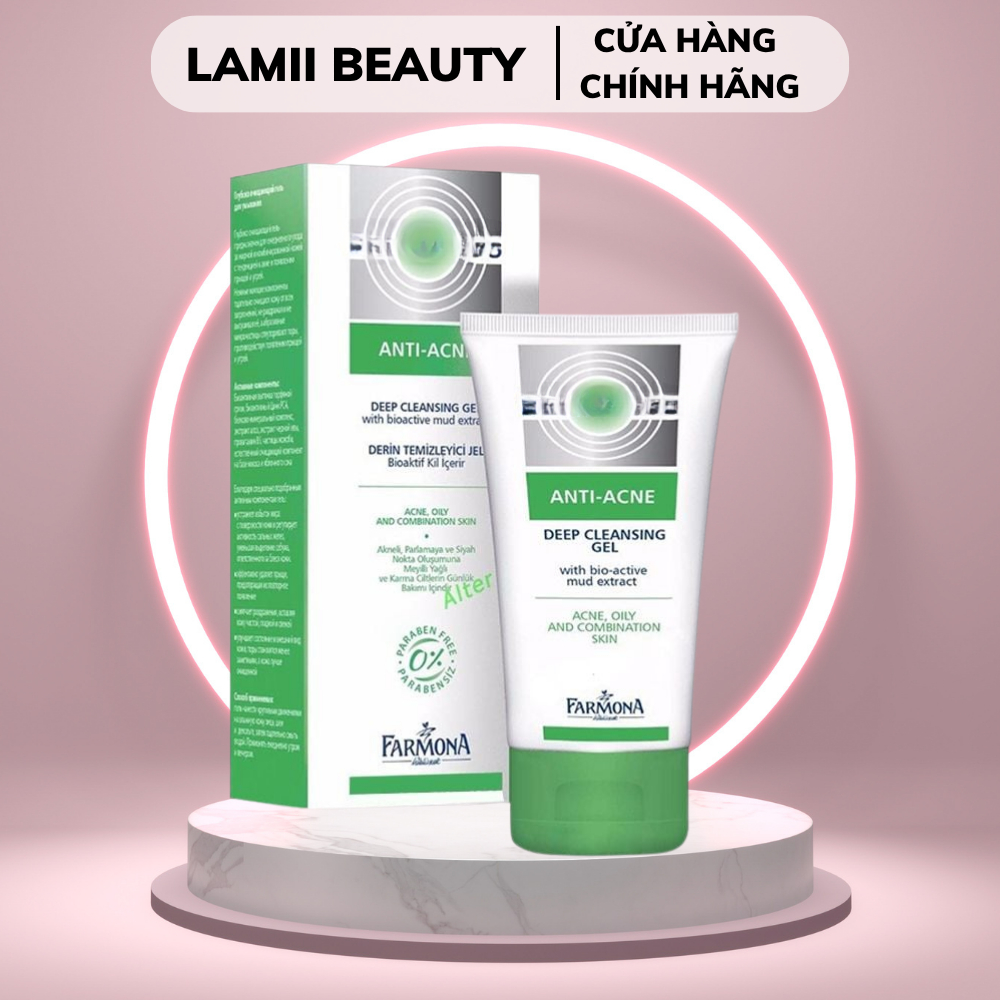 Sữa rửa mặt giảm mụn kiềm dầu Der ma Anti acne deep cleansing gel /CETAPHIL - Lamii Beauty