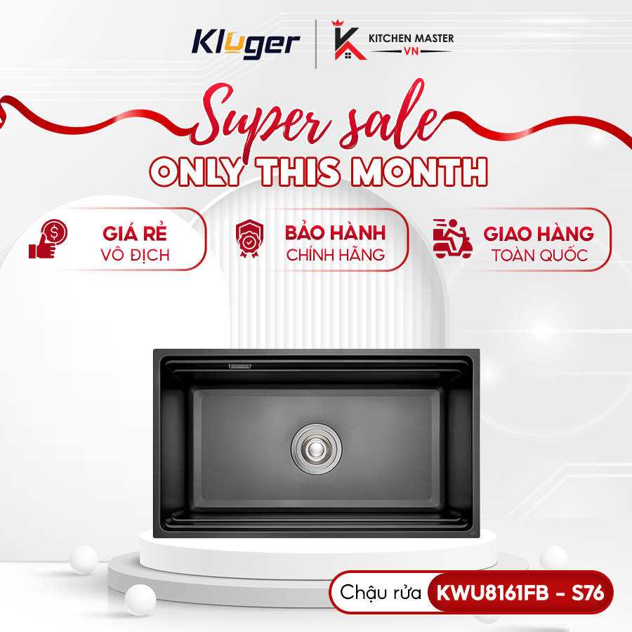 Chậu rửa bát Kluger S76 KWU8161FB K600 Series bề mặt Linen chống bám bẩn