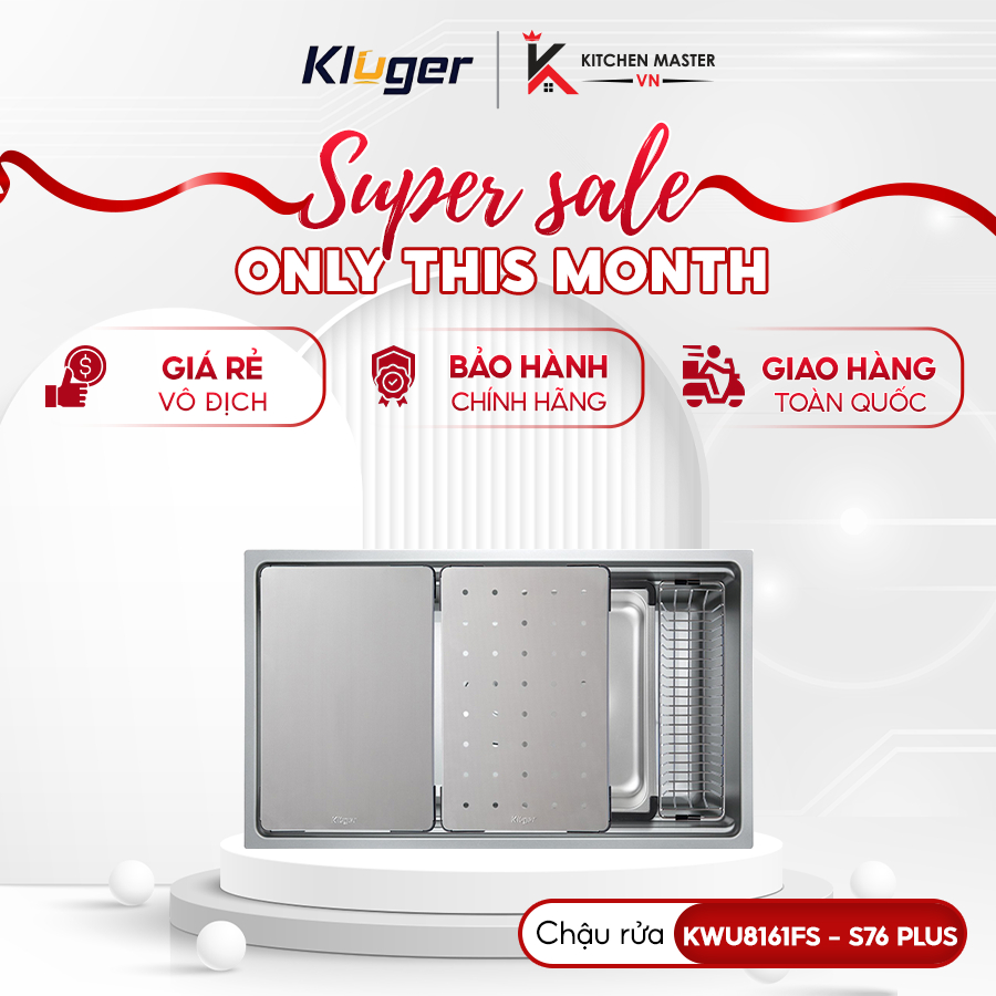 Chậu rửa bát Kluger S76 Plus KWU8161FS K600 Series bề mặt Linen đa năng