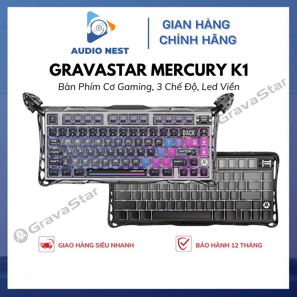 Bàn Phím Cơ GravaStar Mercury K1 Pro / K1 / K1 Lite Chính Hãng - Bảo Hành 12 Tháng