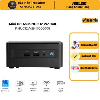 MINI PC ASUS INTEL NUC12 PRO Tall / I7-1260P/ 2xDDR4-3200 / 3xNVMe, SATA/ 2x HDMI 2.1/2x DP 1.4a / RNUC12WSHI700000I