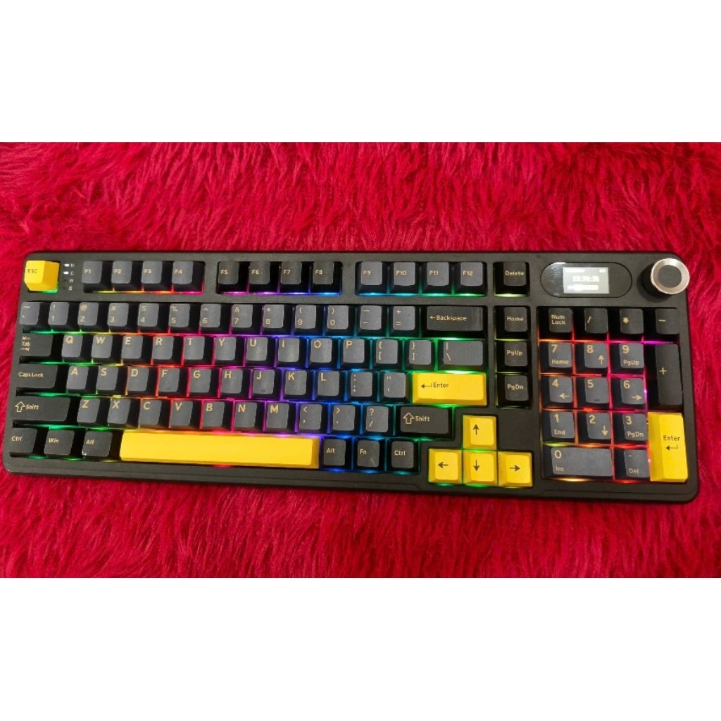 Bàn phím cơ Attack Shark X98 Pro Screen, Mạch xuôi, Màn hình phụ, Núm xoay. ( Hàng cũ) bảo hành 3 th
