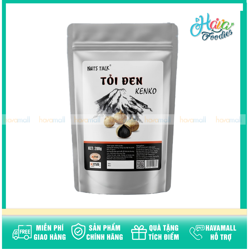 Tỏi Đen Cô Đơn Kenko Nuts Talk 200g – Nuts Talk Kenko Black Garlic
