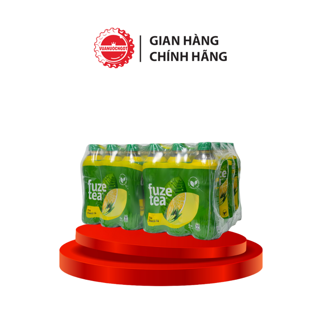 Lốc 24 Chai Trà Chanh Với Sả Fuze Tea 450ml/Chai Sale 25.07 Coca-Cola_SP