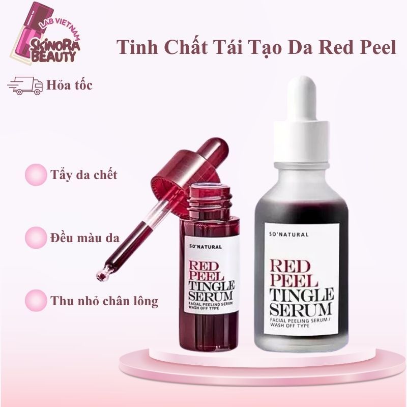 Tinh Chất Peel Da Red Peel Tingle Tẩy Da Chết Serum Tái Tạo Da Red Peel Làm Sáng Da Thu Nhỏ Chân Lôn