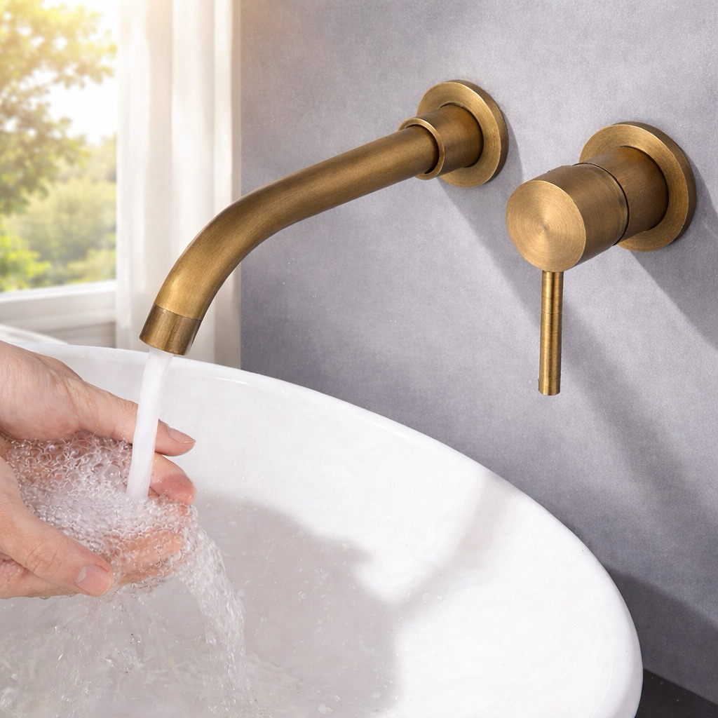 Vòi lavabo gắn tường cao cấp