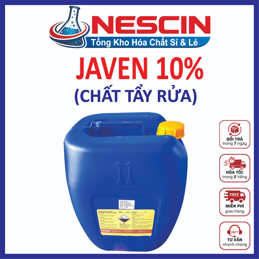 Javen 10% Nước Tẩy Trắng - Chất Tẩy Rửa Công Nghiệp - Đa Năng - Hiệu Quả Cao
