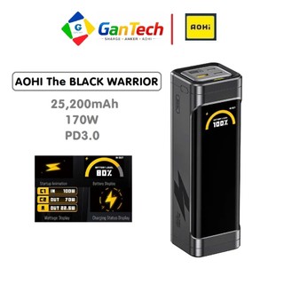 AOHI The BLACK WARRIOR 25,200mAh 170W PD3.0 | LED Display