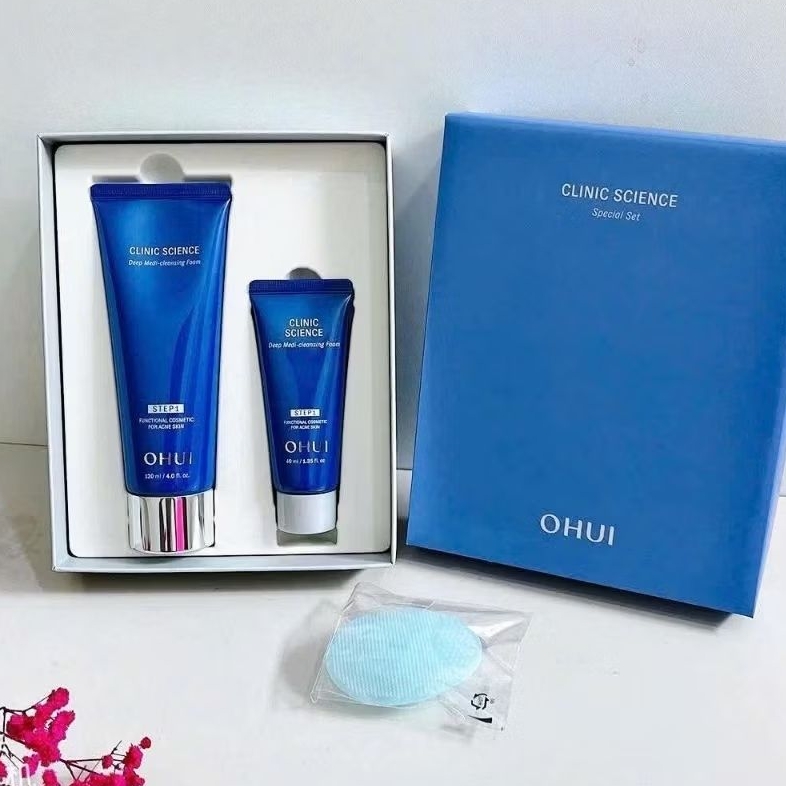 Set sữa rửa mặt Ohui xanh cho da dầu, mụn (date t3/2029)