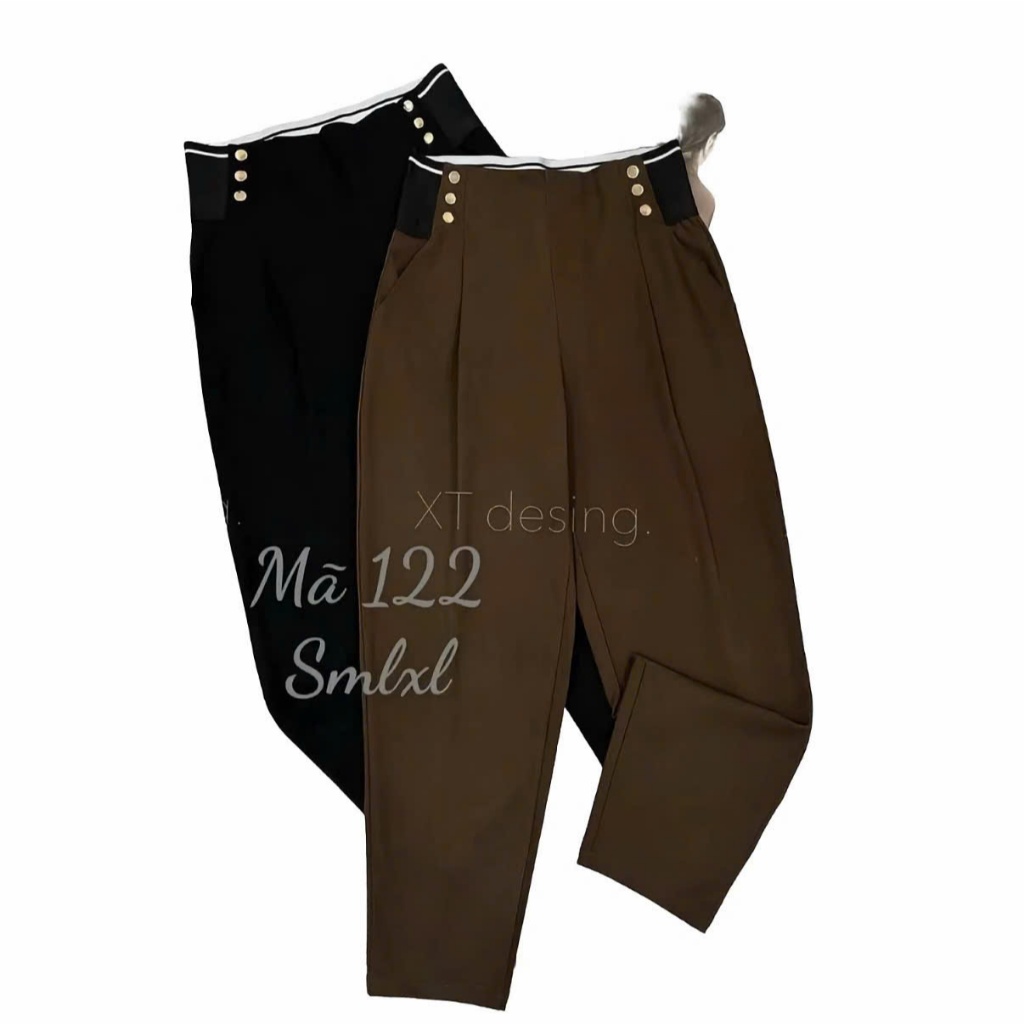 Combo Quần UMI Hàn 6 Cúc Kiểu Dáng Baggy Co Giãn 4 Chiều -Umi bản cạp chun 10cm Baggy Nữ Bigsize- Hà