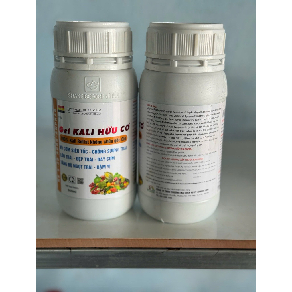 Kali Hữu Cơ 100% không chứa gốc Clo