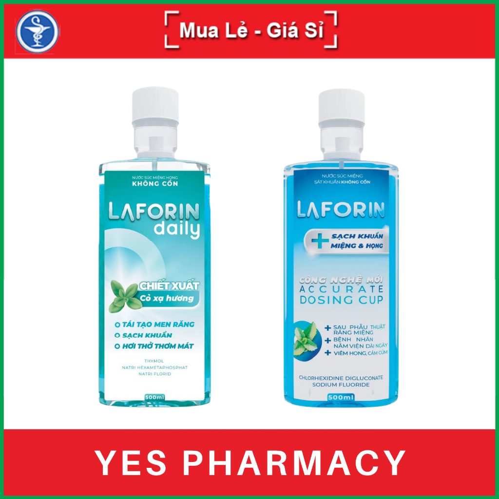Nước súc miệng Laforin Daily - Laforin + giúp làm sạch khoang miệng, hỗ trợ duy trì vệ sinh răng miệ