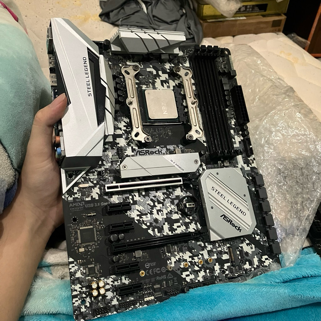 Thanh Lý Main ASRock B450 Steel Legend 4 Khe RAM Hoạt Động Tốt