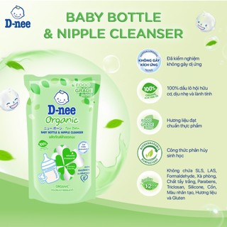 NƯỚC RỬA BÌNH SỮA DNEE ORGANIC 600ML, 550ML DATE MỚI