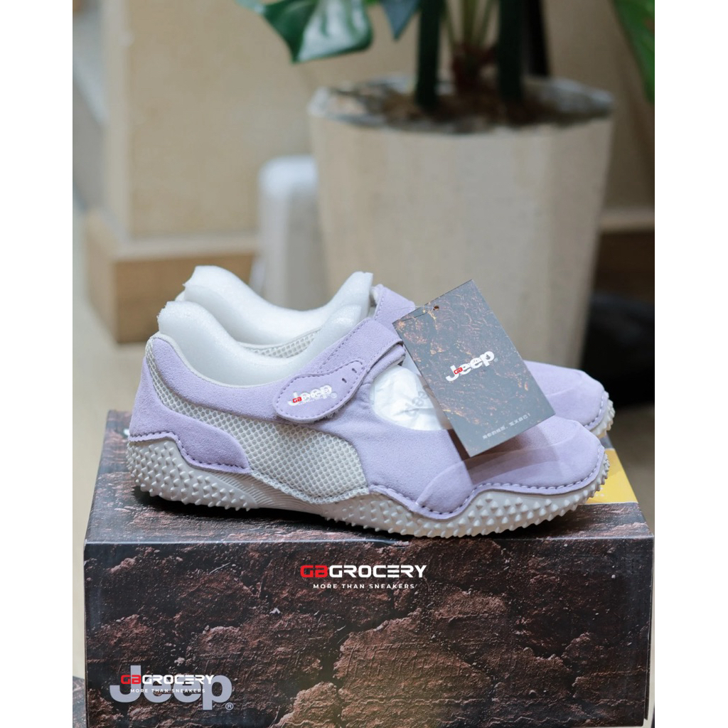 [ Chính Hãng ❤️‍🔥] Jeep Mary Jane Spike V2 Beige & Purple - Ảnh Thật Shop Chụp