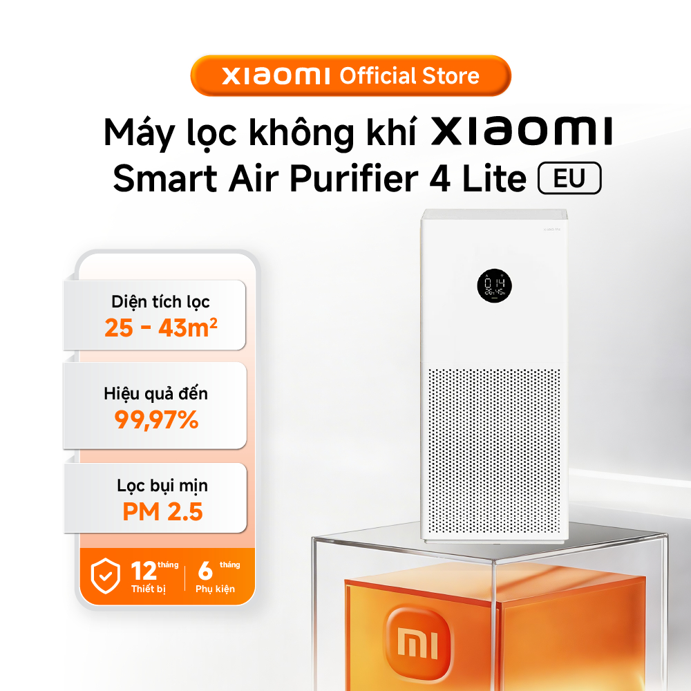 Xiaomi Máy lọc không khí thông minh Smart Air Purifier 4 Lite EU | 99,97% bụi mịn | 5 - 43m² - BH 1 