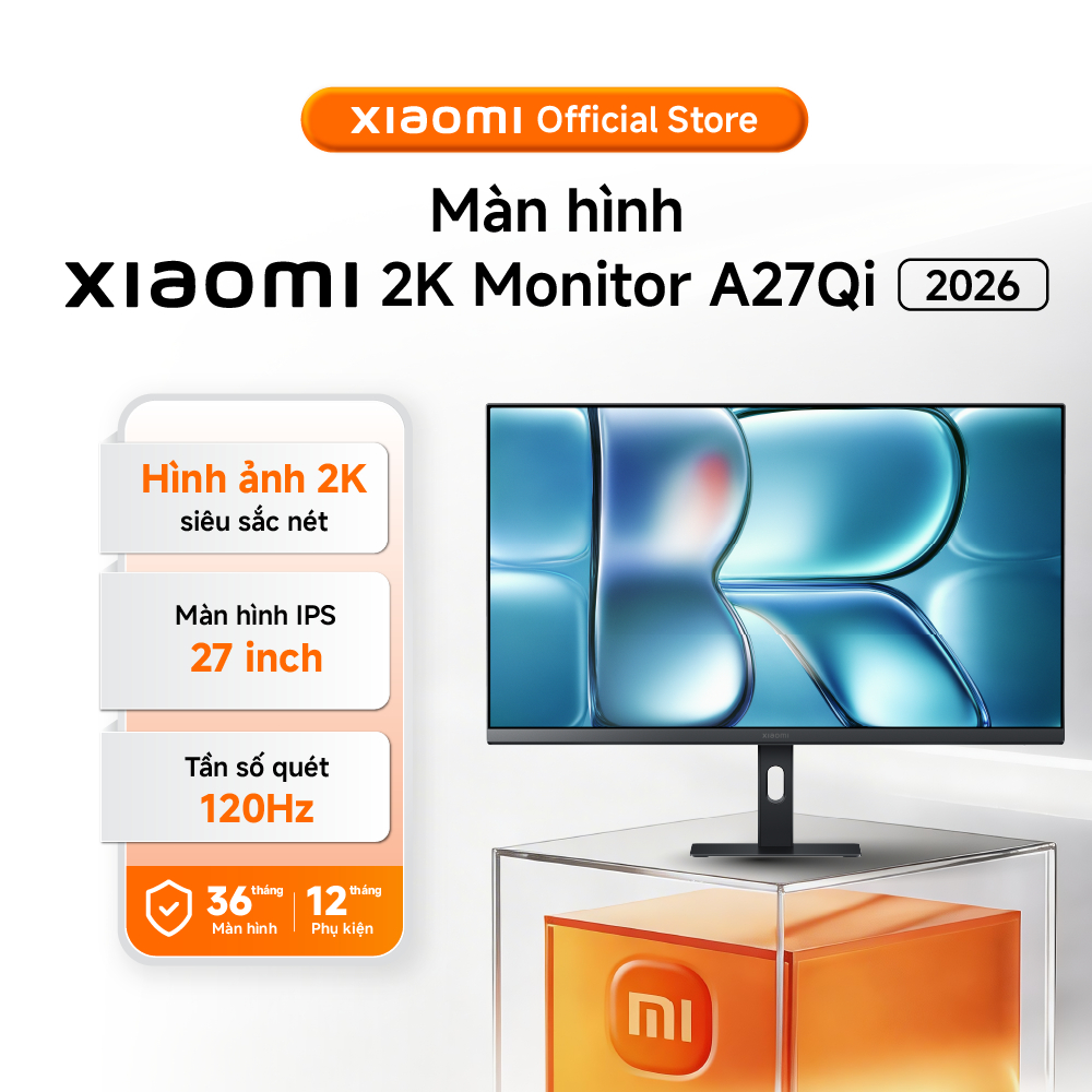 Xiaomi Màn hình 2K Monitor A27Qi (2026) | 27 inch | 2K siêu sắc nét | Tần số quét 120Hz - BH 3 năm c