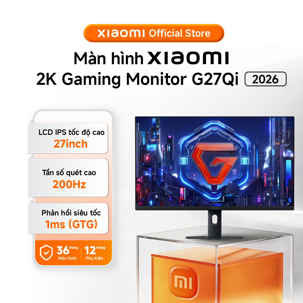 Xiaomi Màn hình Gaming Monitor G27Qi 2026 | LCD IPS 27" | Tần số quét cao 200Hz - BH 3 năm chính hãn