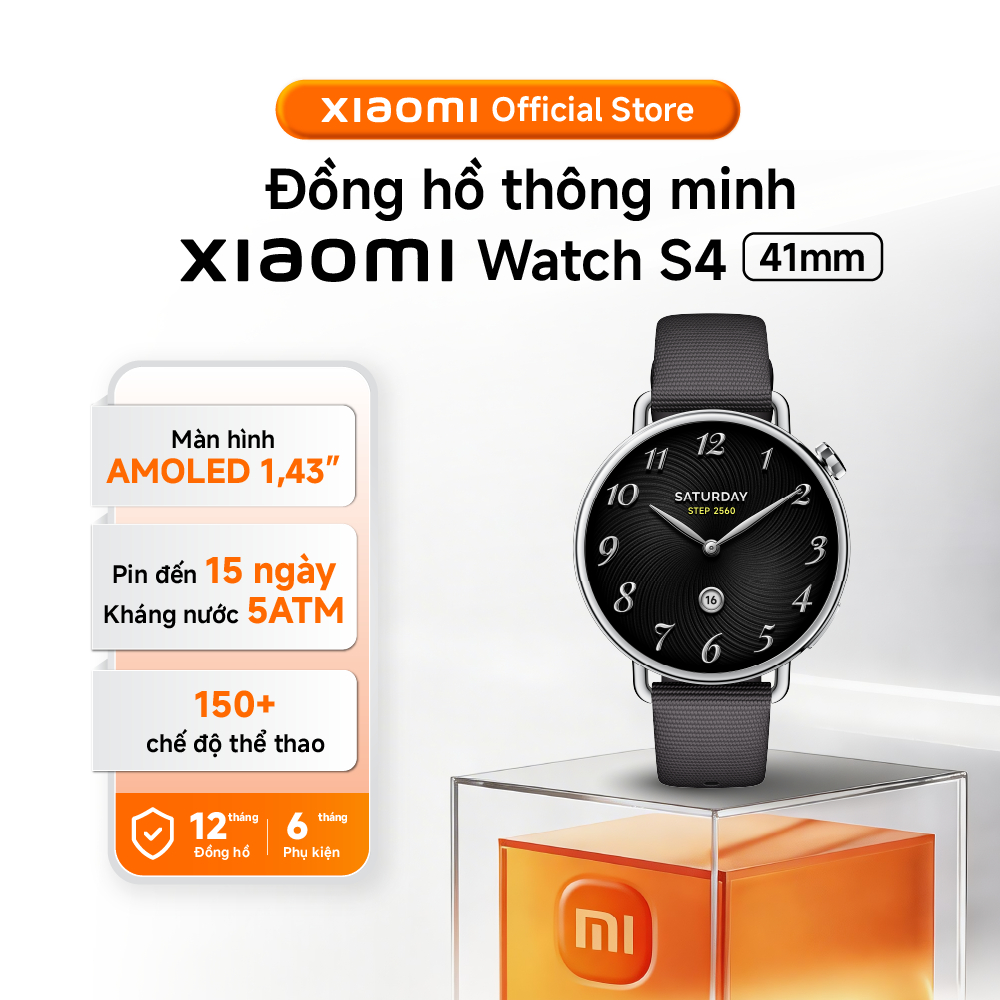 Xiaomi Đồng hồ thông minh Watch S4 41mm | Kháng nước 5ATM | Pin lên đến 15 ngày - BH 1 năm chính hãn