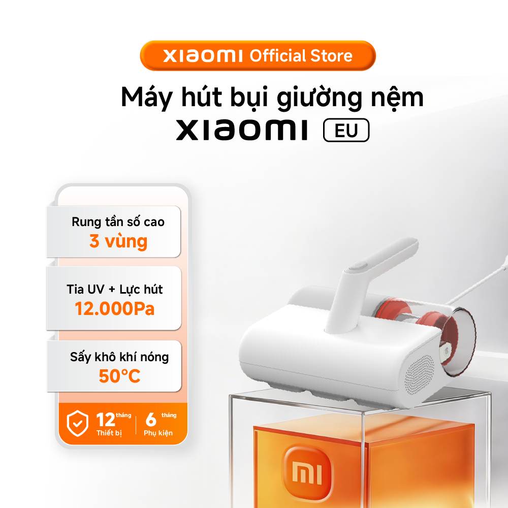 Xiaomi Máy hút bụi giường nệm Dust Mite Vacuum Cleaner | 12.000Pa | Tia UV | Sấy khô khí nóng 50°C -