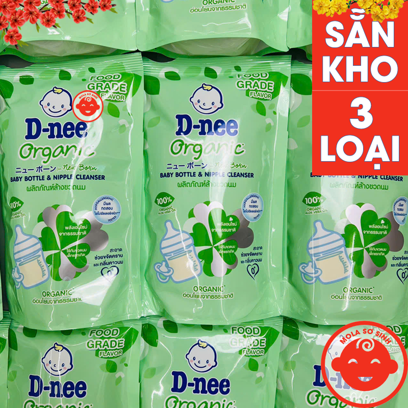 NƯỚC RỬA BÌNH SỮA DNEE ORGANIC 600ML, 550ML DATE MỚI