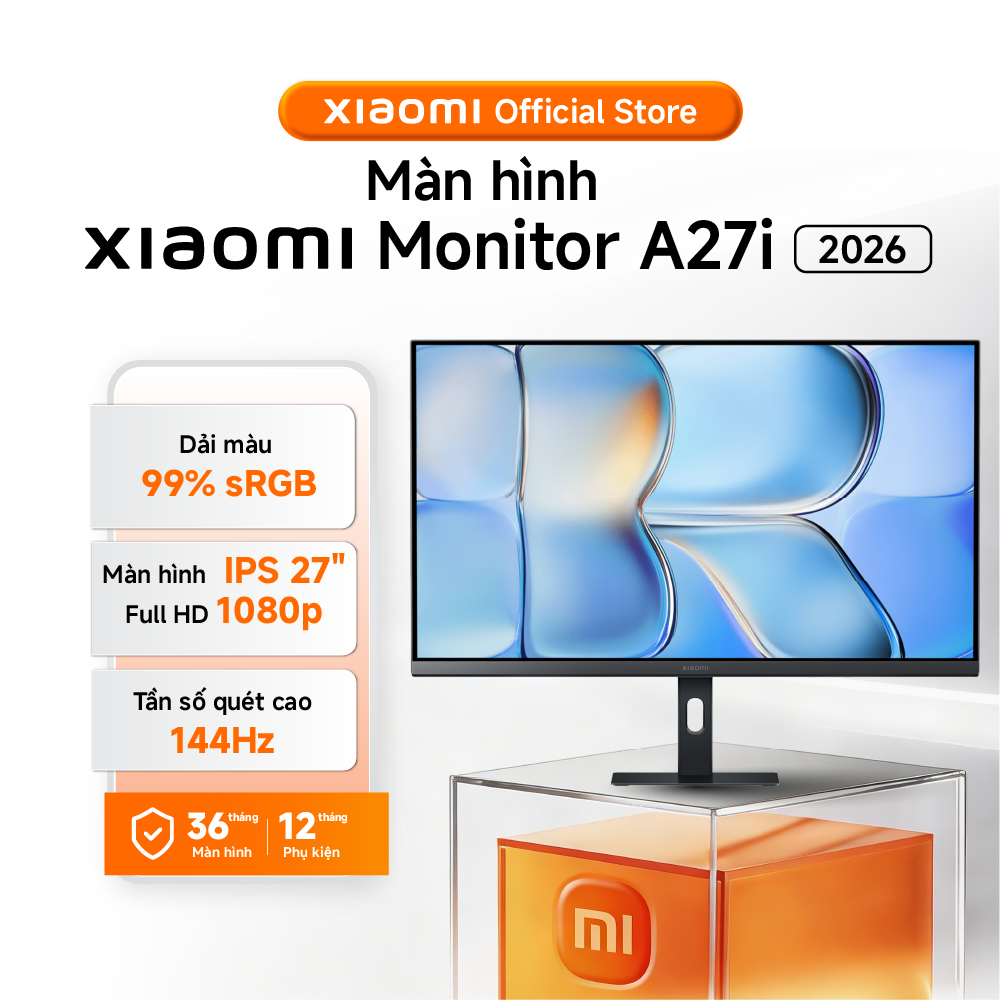 Xiaomi Màn hình Monitor A27i 2026 | Màn hình IPS 27", full HD 1080p | Dải màu 99% sRGB - BH 3 năm ch