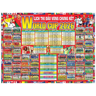 Poster Lịch Thi Đấu World Cup 2026 – Bảng Theo Dõi WC 2026 Full Lịch Trang Trí