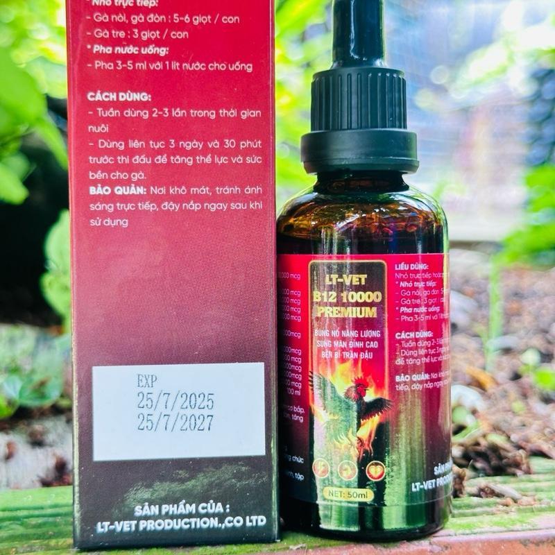B12 10000 PREMIUM- Bổ sung vitamin B12, giúp gà sung khỏe, tăng cường sức đề kháng, trị lỏn lẻn