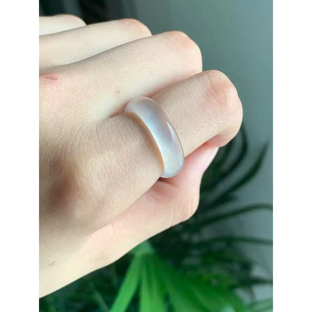 💍 NHẪN MÃ NÃO TRẮNG BẠCH NGUYỆT QUANG – TINH KHÔI, THANH LỊCH & PHONG THỦY 🤍Phù Hợp cho Mệnh kim - Mệnh Thuỷ