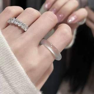 💍 NHẪN MÃ NÃO TRẮNG BẠCH NGUYỆT QUANG – TINH KHÔI, THANH LỊCH & PHONG THỦY 🤍Phù Hợp cho Mệnh kim - Mệnh Thuỷ