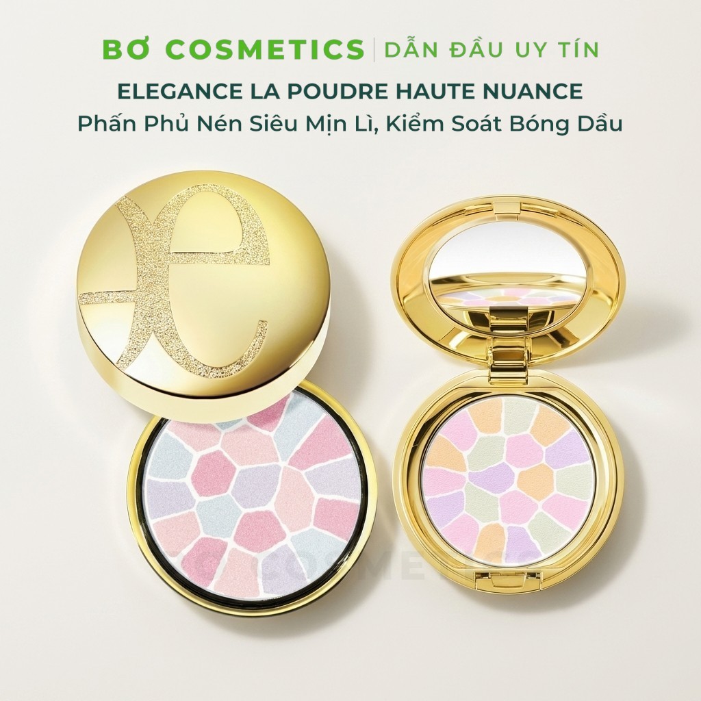 Phấn Phủ Nén Elegance La Poudre Haute Nuance - Phấn Phủ Nén Cao Cấp Siêu Mịn Lì & Kiềm Dầu