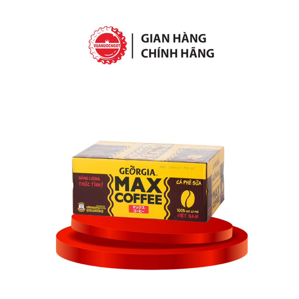 Thùng 24 Lon Cà Phê Georgia Max Coffee 180ml/Lon Sale 15.05 Coca-Cola_SP