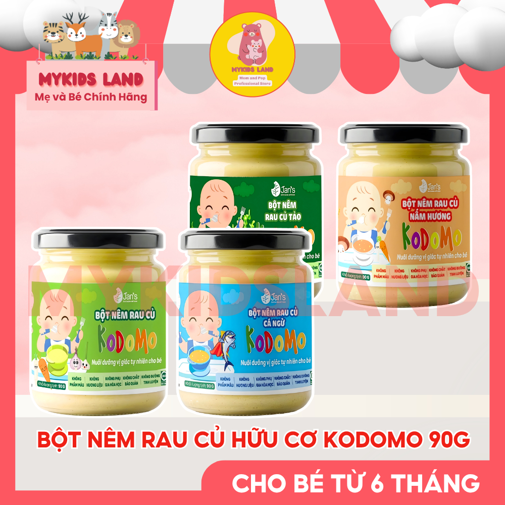 [DATE T10.2026] Bột Nêm ( Hạt Nêm ) Rau Củ Dinh Dưỡng KODOMO Jan's Cho Bé Từ 6M+ Hũ 90g