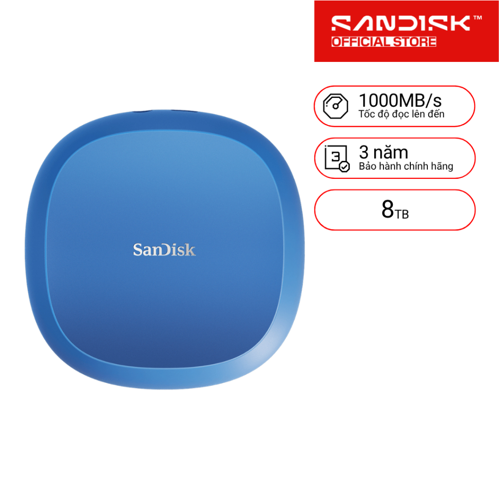Ổ cứng để bàn SSD SanDisk Desk Drive 4TB / 8TB USB-A Type-C 1000MB/s - Bảo Hành 3 năm