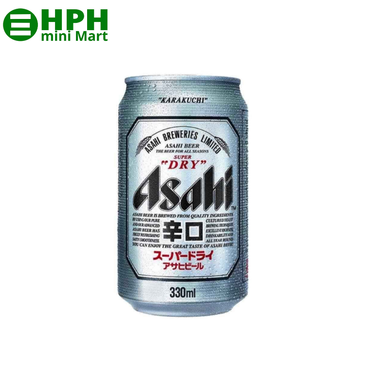 Bia Asahi Super Dry Can 330ml thương hiệu Nhật bản, sx tại Trung quốc