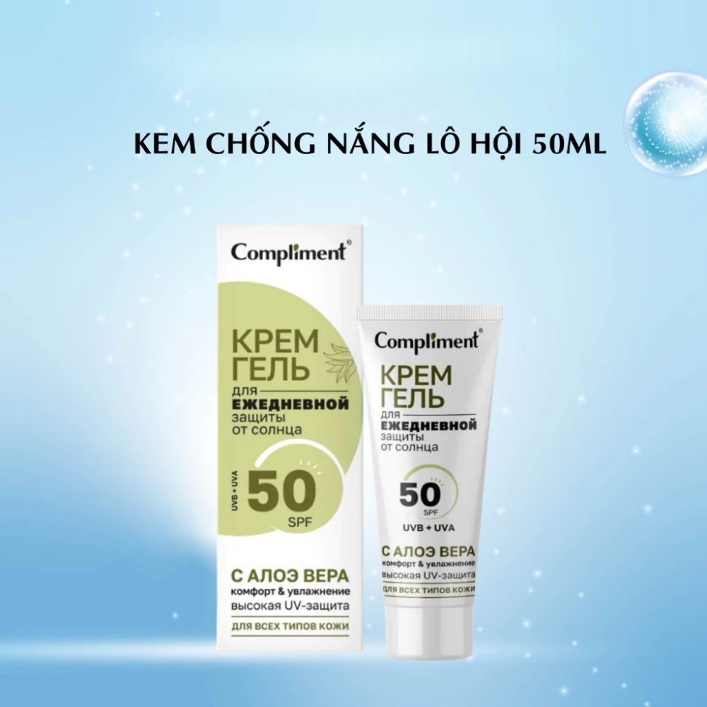 Ảnh 8 của Kem chống nắng Compliment Spf 50+ chống tia UVA/UVB da mặt và cổ, dành cho mọi loại da.