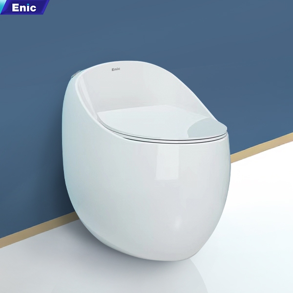 Bồn cầu trứng Enic E -kết cấu nguyên khối bền chắc, chất liệu gốm tráng men chống ố vàng, hệ thốngxả