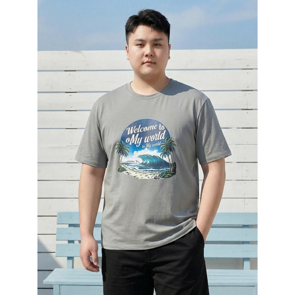 Áo Thun Nam Bigsize 80-140kg AKYOO Cao Cấp, Chất Liệu Cotton Co Giãn, Thoáng Mát, Akyoo Bigsize Nam 