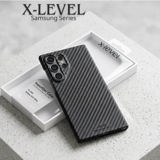 Ốp Lưng X-level Nano Fiber Carbon Siêu Mỏng Sạc Không Dây Magnetic Samsung S26 Ultra S25+ S24 Ultra 