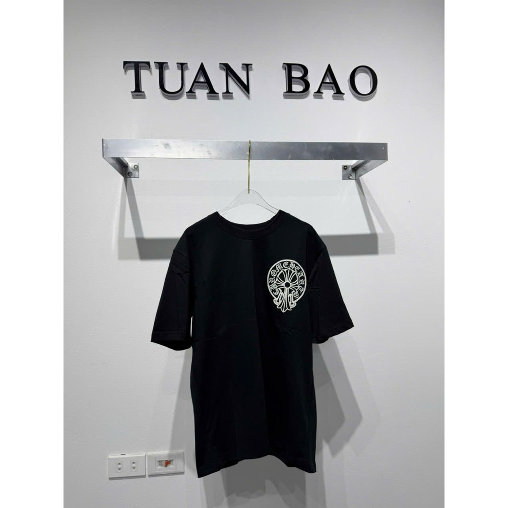 ⚡️[High Quality] T-Shirt Chome Phối Trắng Đen Mix Rách Hoạ tiết Hàng QCCC Loại 1