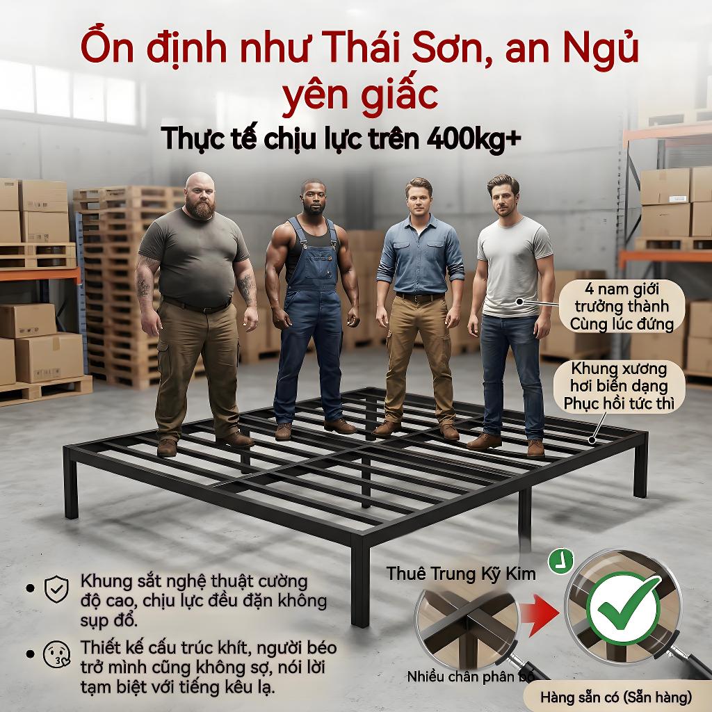 ALVIN Giường sắt khả năng chịu tải cực mạnh chống ẩm và chống gỉ có hai màu để lựa chọn | BigBuy360 - bigbuy360.vn