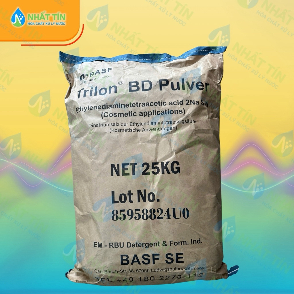 EDTA 2Na – Trilon BD Pulver – EDTA Đức 25kg/bao.Giúp khử phèn, kim loại nặng hiệu quả