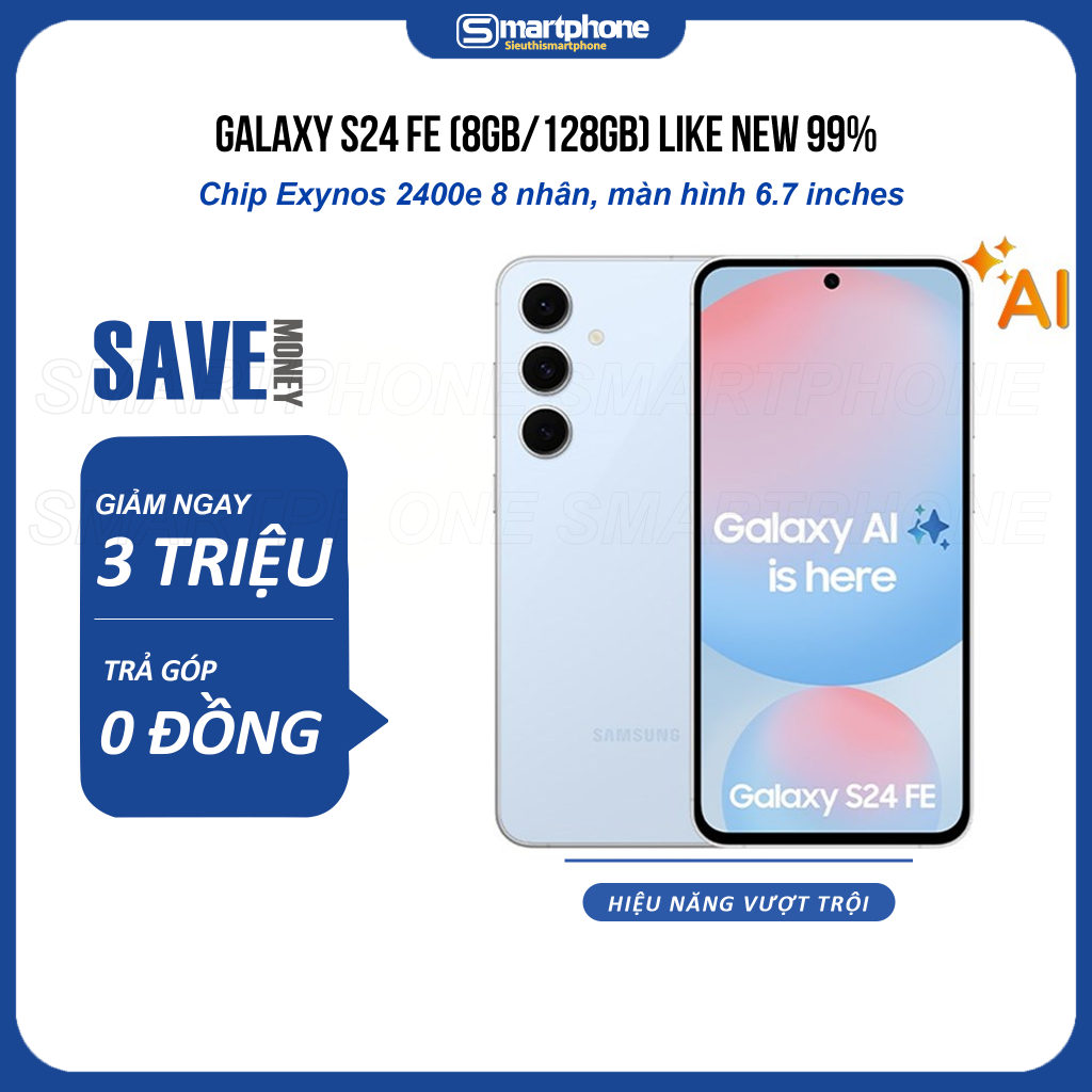 Điện thoại Galaxy S24 FE (8GB/128GB) New NoBox Chip Exynos 2400e 8 Nhân