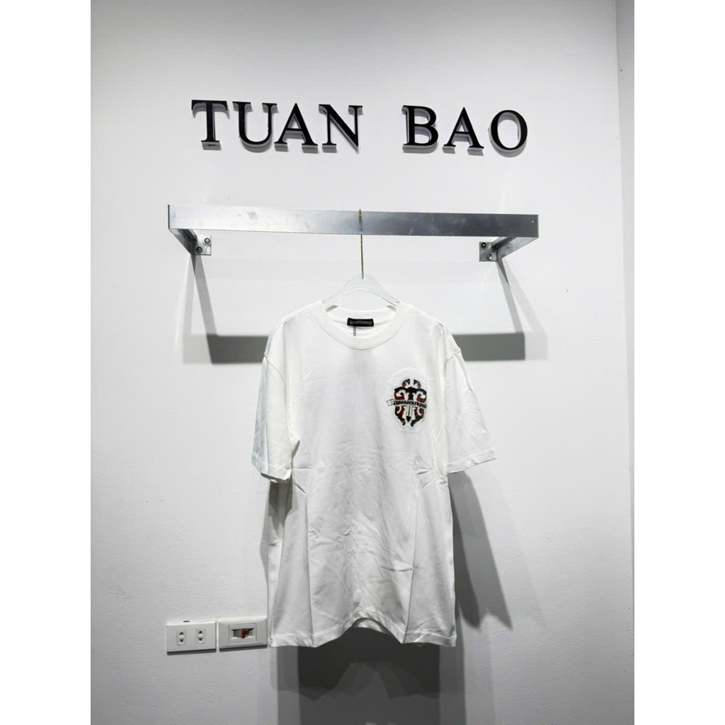 ⚡️[High Quality] T-Shirt Chome Phối Trắng Đỏ Mix Rách Hoạ tiết Hàng QCCC Loại 1