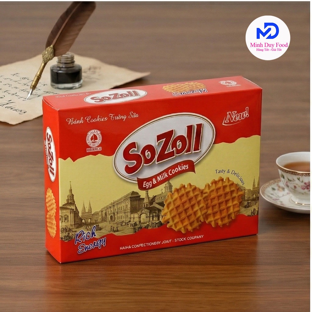 Bánh quy trứng sữa Sozoll Hải Hà 350g – Cookies giòn thơm vị trứng sữa ăn vặt